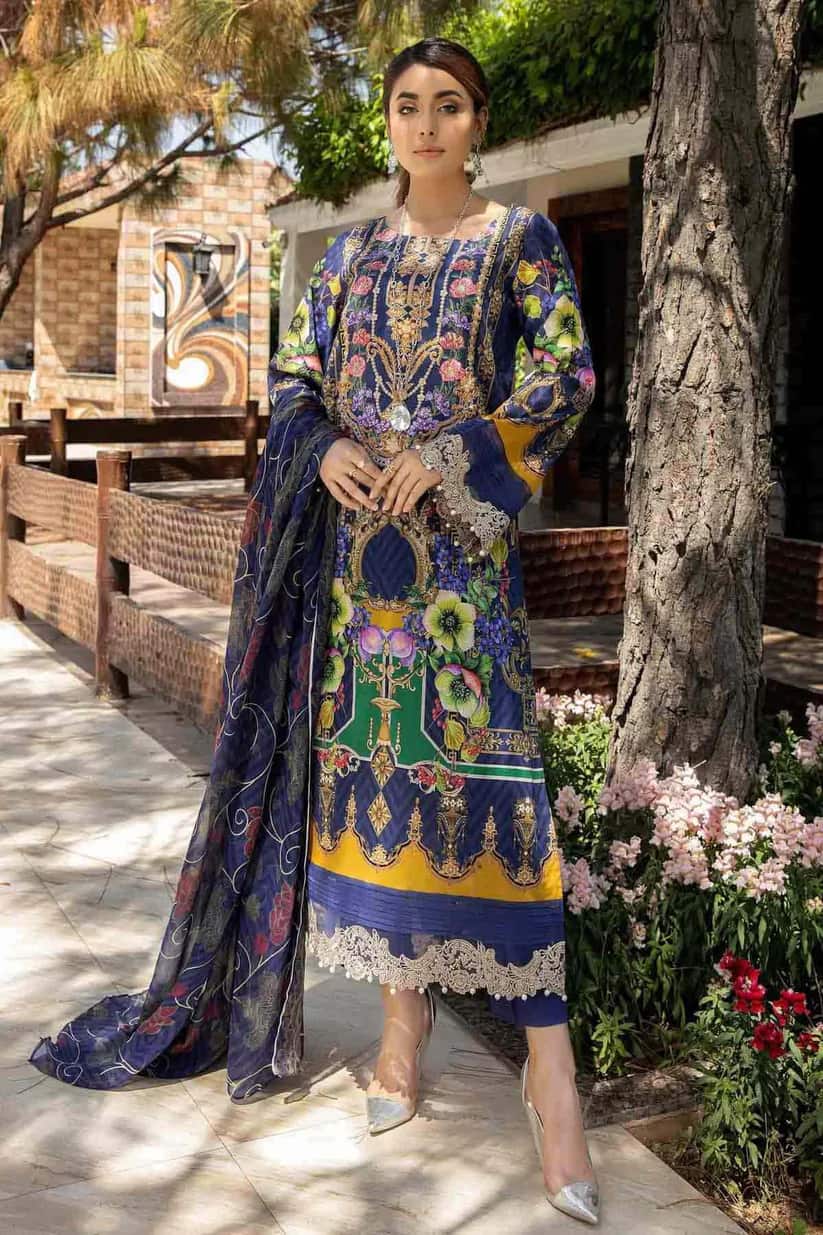 Adan's Libas Unstitched Printed Lawn Original Pakistani Suit