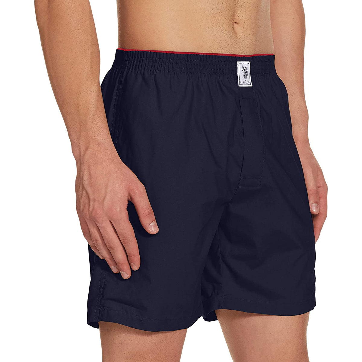 US Polo Navy Blue Cotton Boxer Shorts for Men