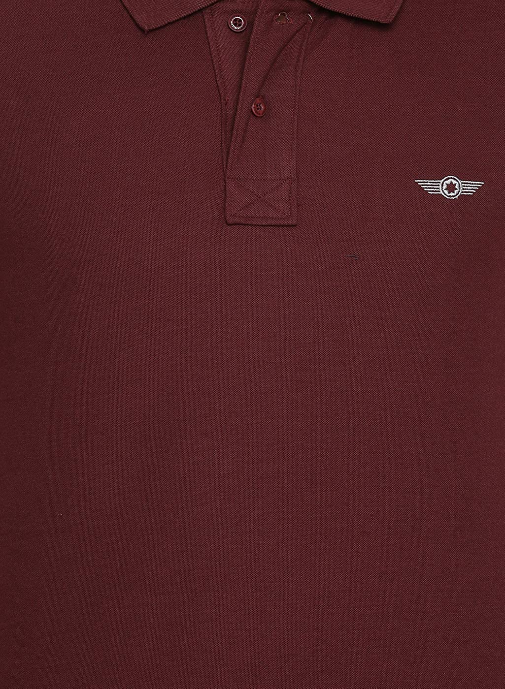 Brown Slim Fit Polo Neck T-Shirt with collar for Men