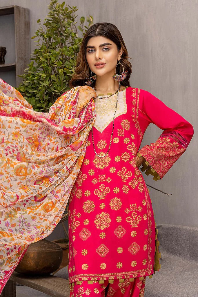 Charizma Pure Lawn Pakistani Unstitched Suit with Chiffon Dupatta