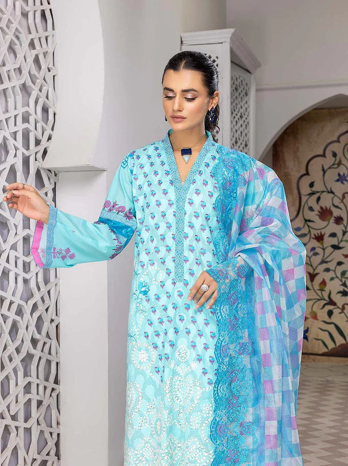 Charizma Women Pure Lawn Embroidered Unstitched Pakistani Suit