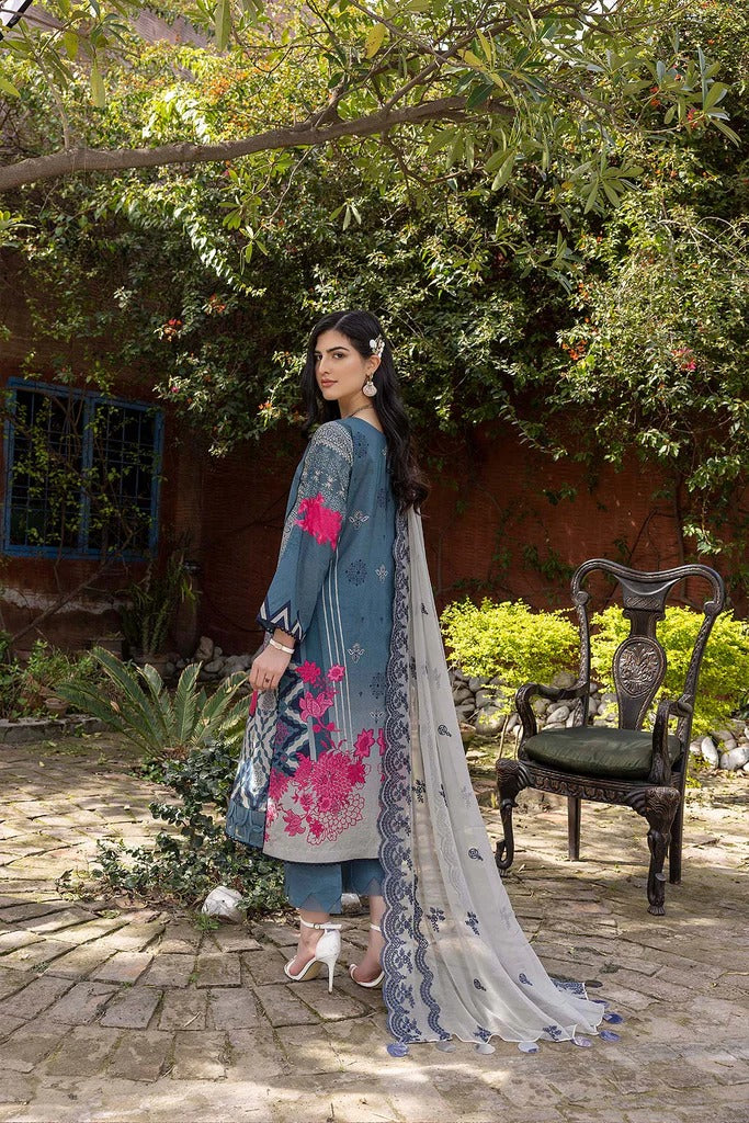 Charizma Unstitched Pakistani Lawn Suit with Chiffon Dupatta