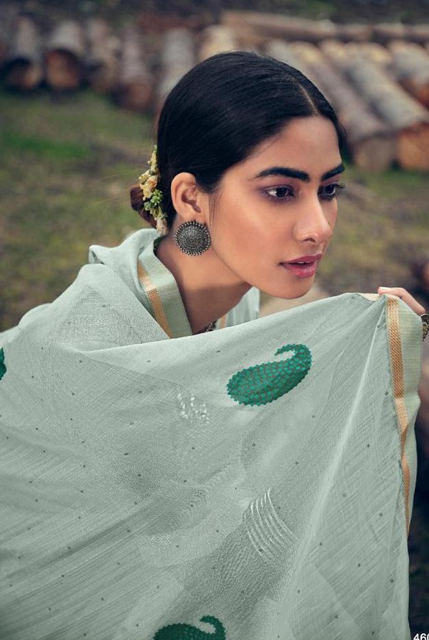 Chiffon Fancy Lace Border Sarees Online