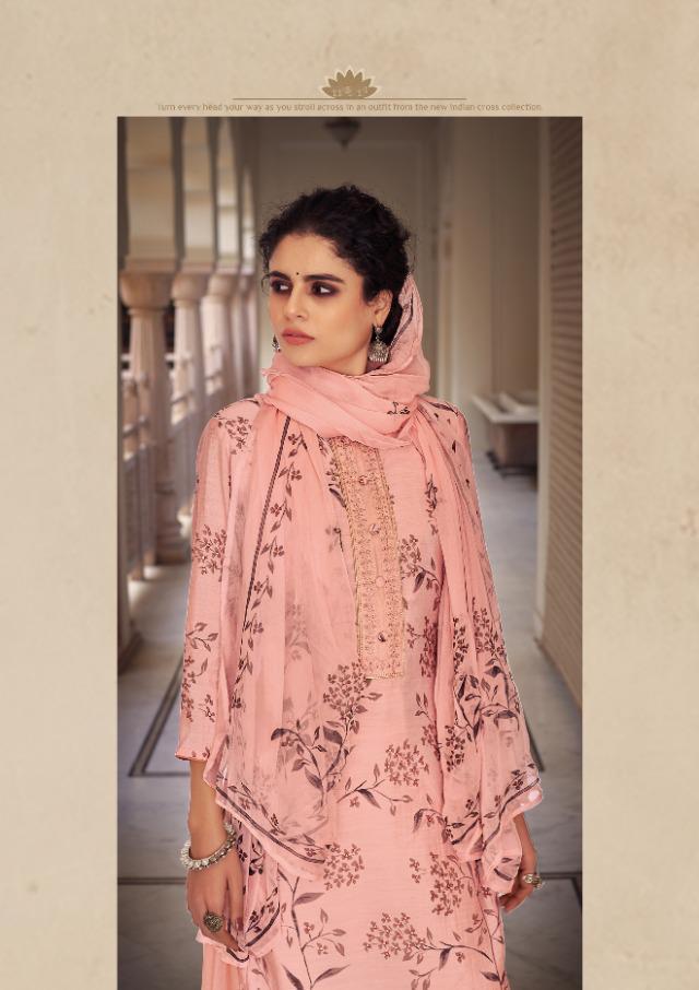 Cotton Silk Beautiful Floral Pink Printed Salwar kameez material