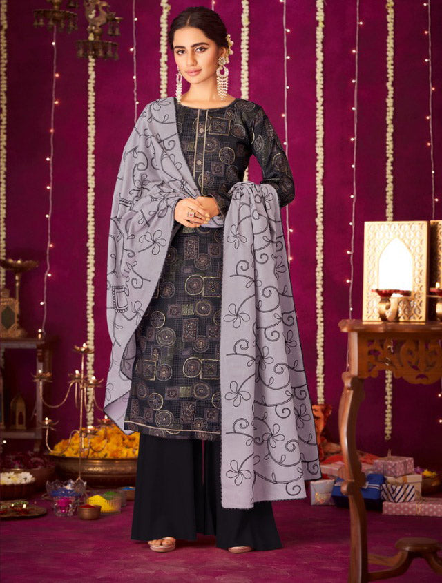 Black salwar shop suit material