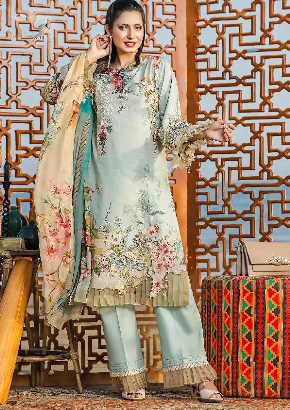 Cotton Unstitched Pakistani Dress Material with Chiffon Dupatta Stilento Cotton Unstitched Pakistani Dress Material with Chiffon Dupatta Stilento