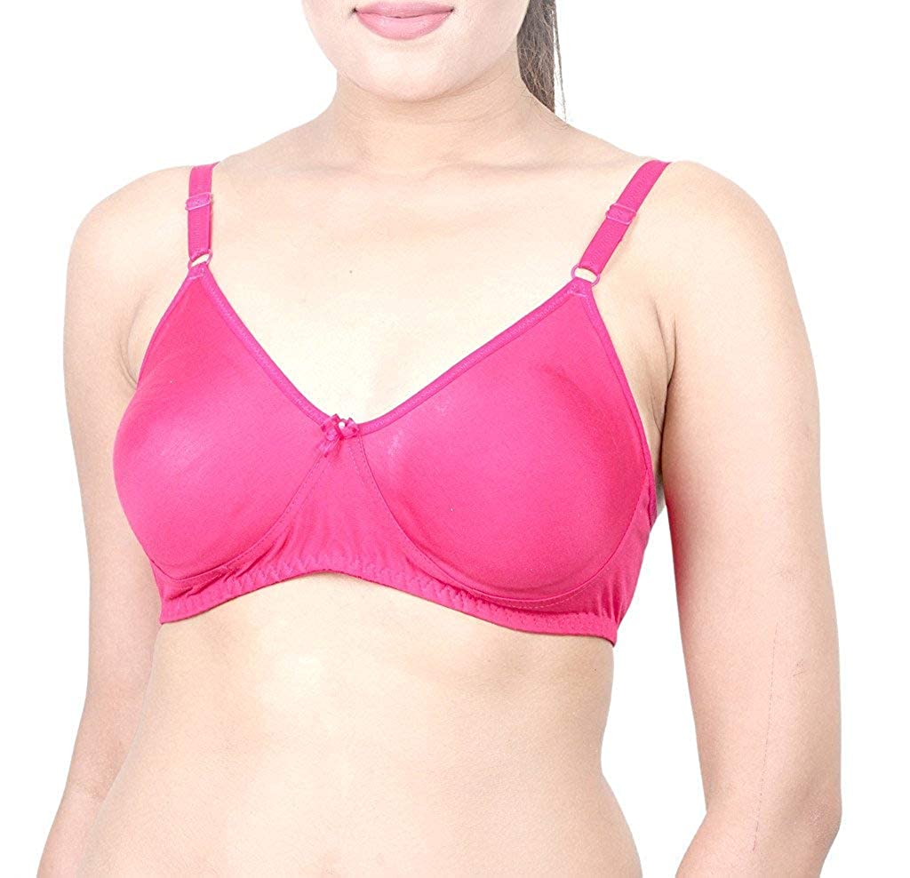 Buy DAISY DEE Light Pink Solid Cotton Single Non-Padded Bra Online at Best  Prices in India - JioMart.