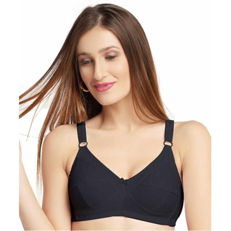 Daisy Dee Women's Cotton Non-Padded Black Bra