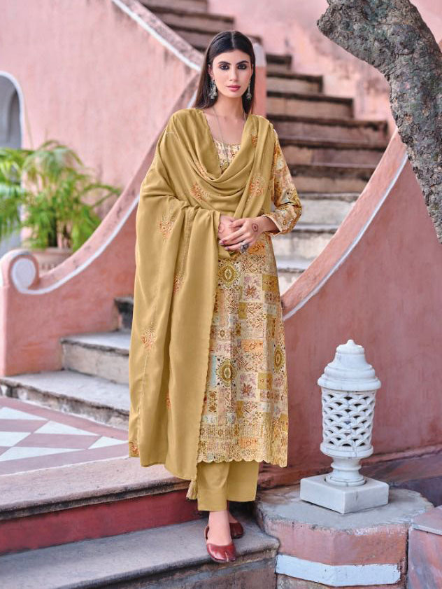 Buy mylooms® Womens Unstitched Cotton Salwar Material Salwar Suit