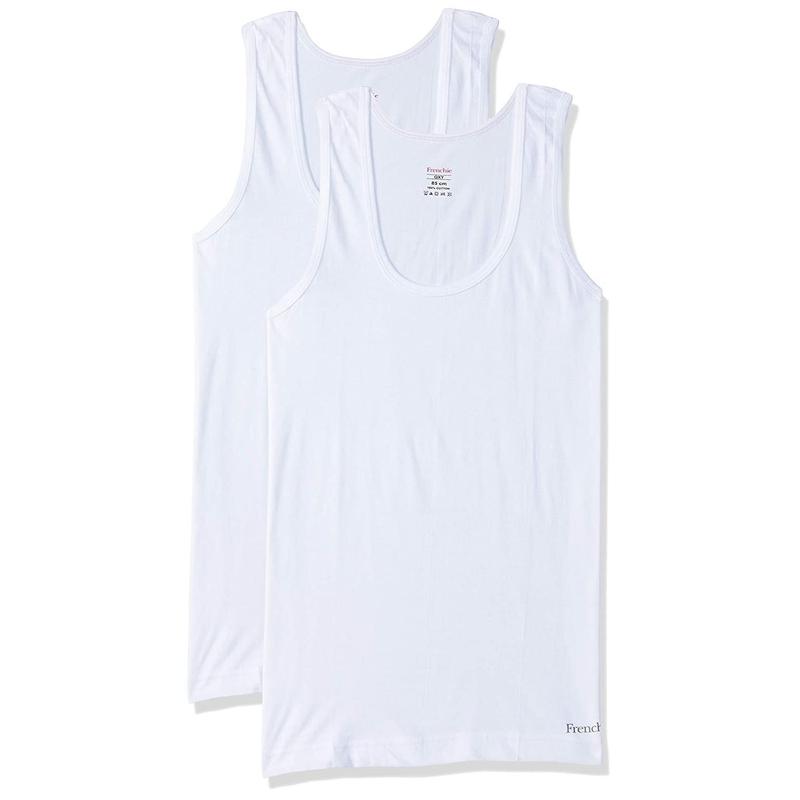 Frenchie Men's Plain Vest (Pack of 2)