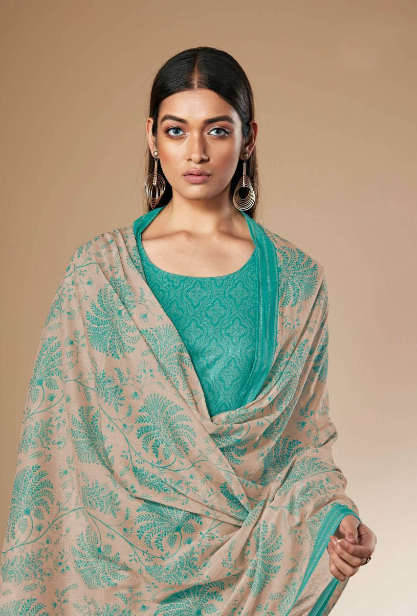 Ganga Unstitched Cotton Printed Dress Material for Ladies