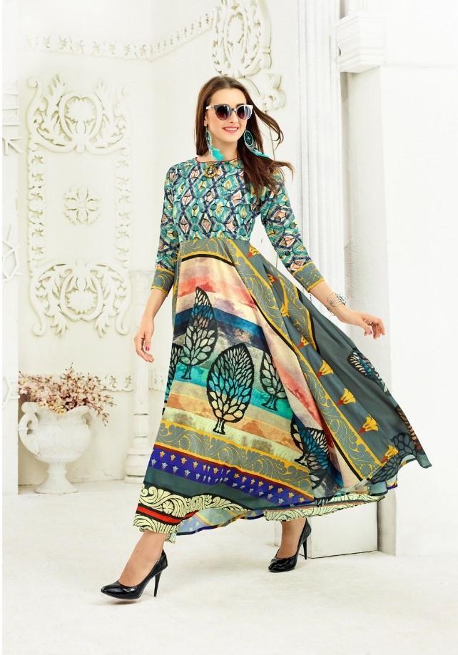 Printed Long Kurtis for Women – Stilento