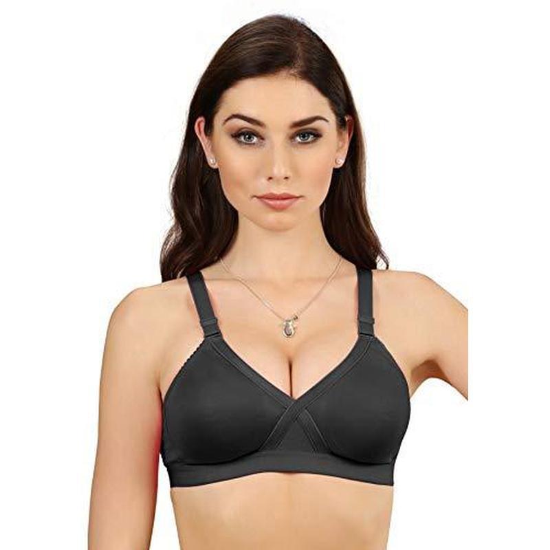 Groversons Paris Beauty Cotton Full Coverage Candy Black Bra
