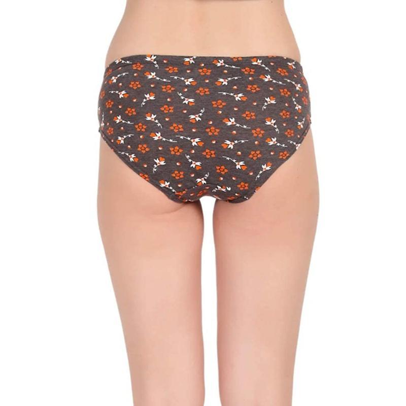 Groversons Paris Beauty Cotton Printed Panties with Inner Elastic (Pack of 3)