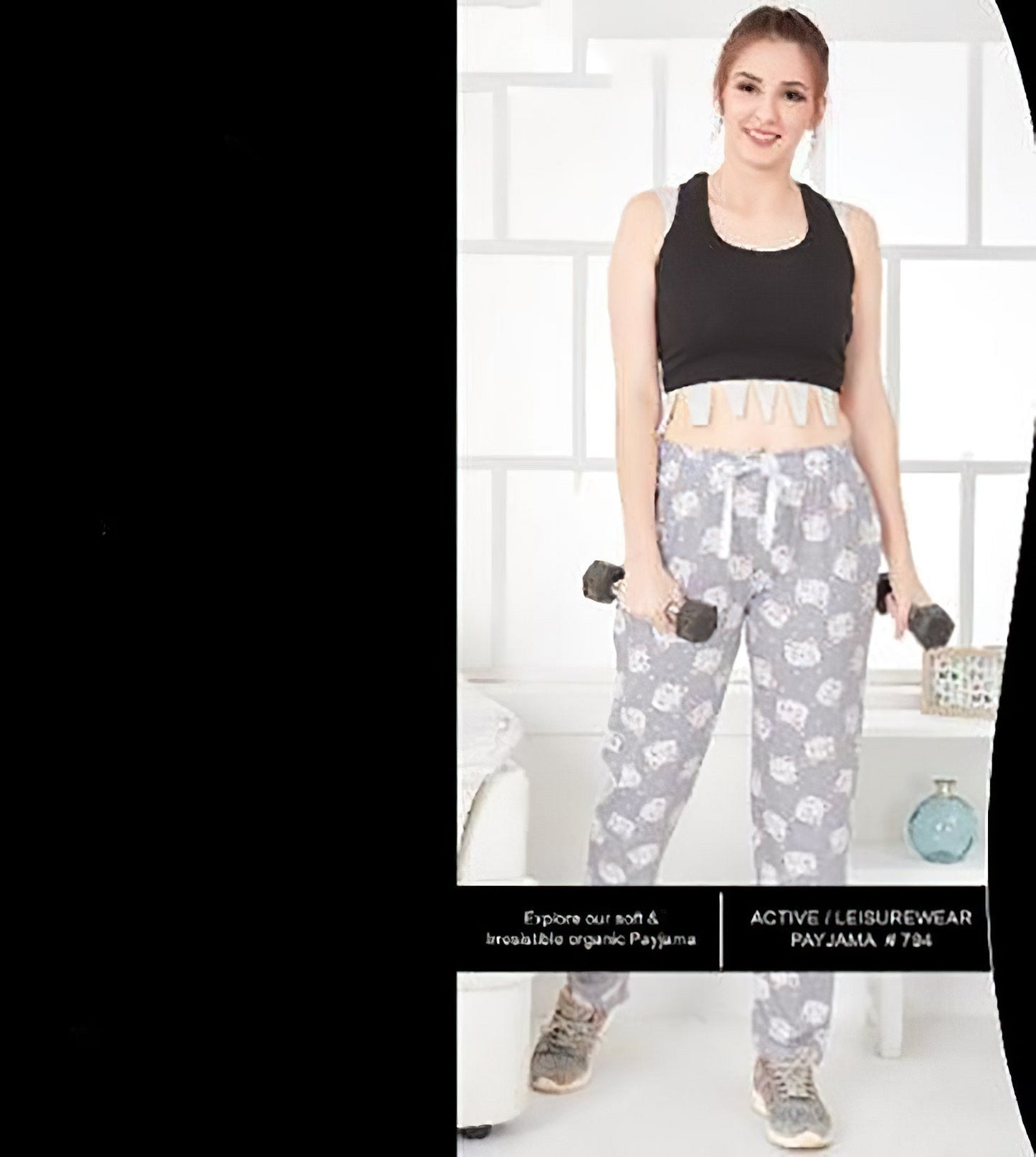 Intouche Comfort Wear Grey Printed Soft Cotton Ladies Pyjama