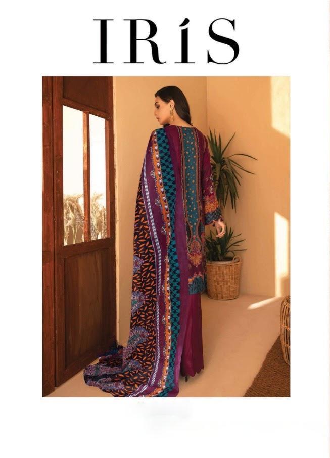 Iris Cotton Purple Pakistani Suits Dress Material for Women