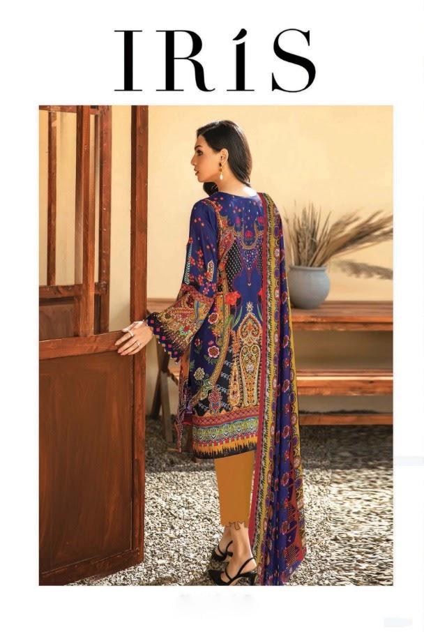 Iris Cotton Yellow Pakistani Dress Material for Women