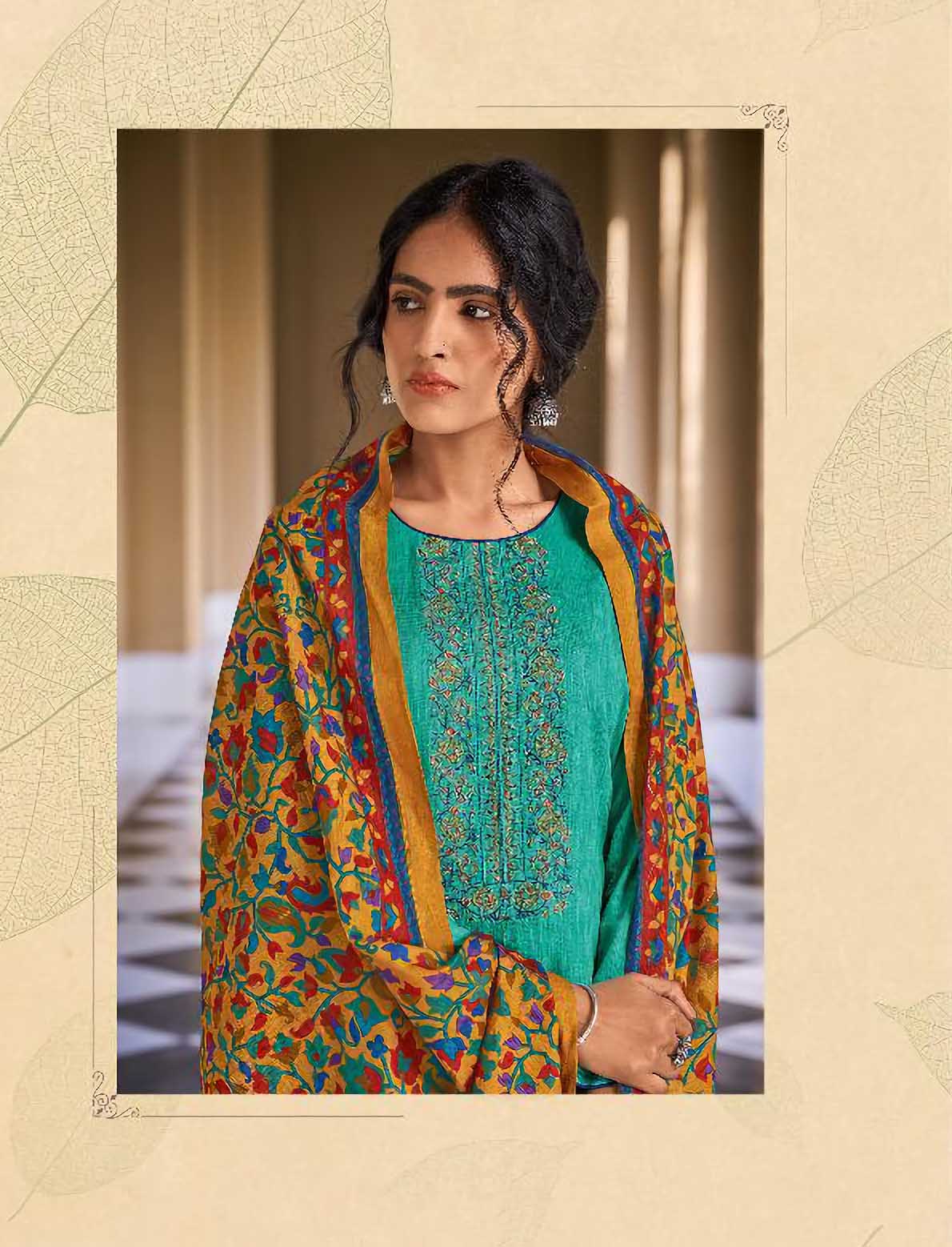 Jam Cotton Unstitched Suits Dress Material With Embroidery