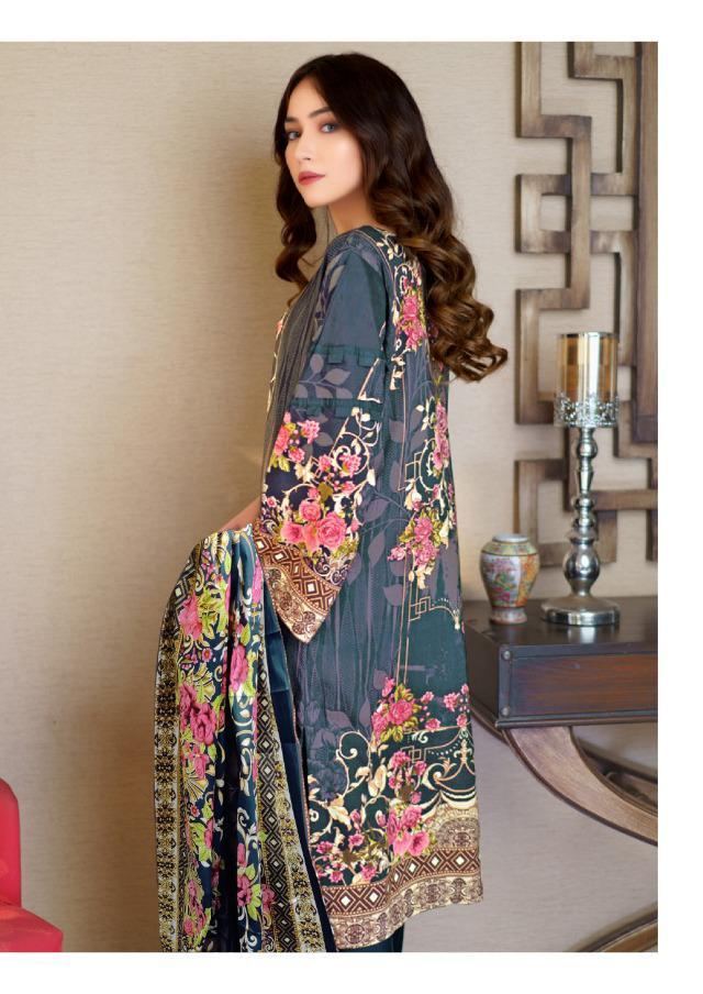 Lawn Cotton Women Unstitched Pakistani Suits Dress Material