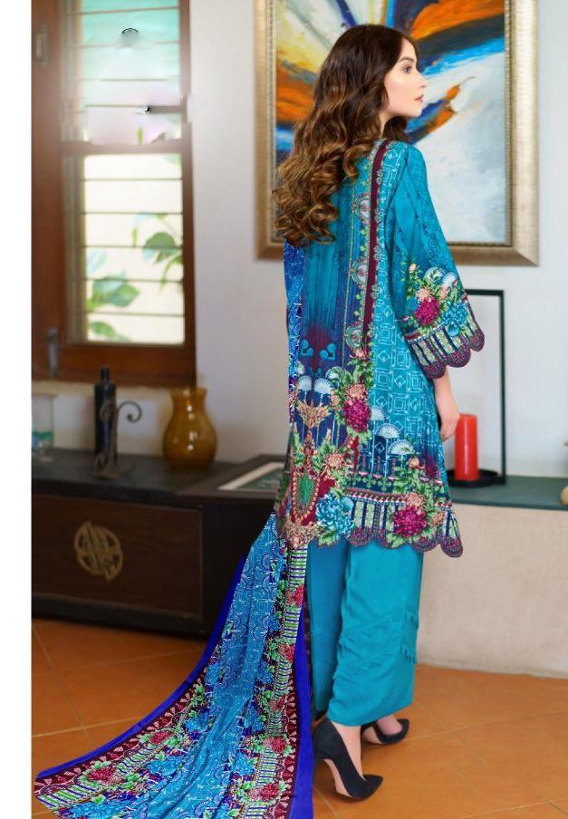 Lawn Cotton Women Unstitched Pakistani Suits Dress Material
