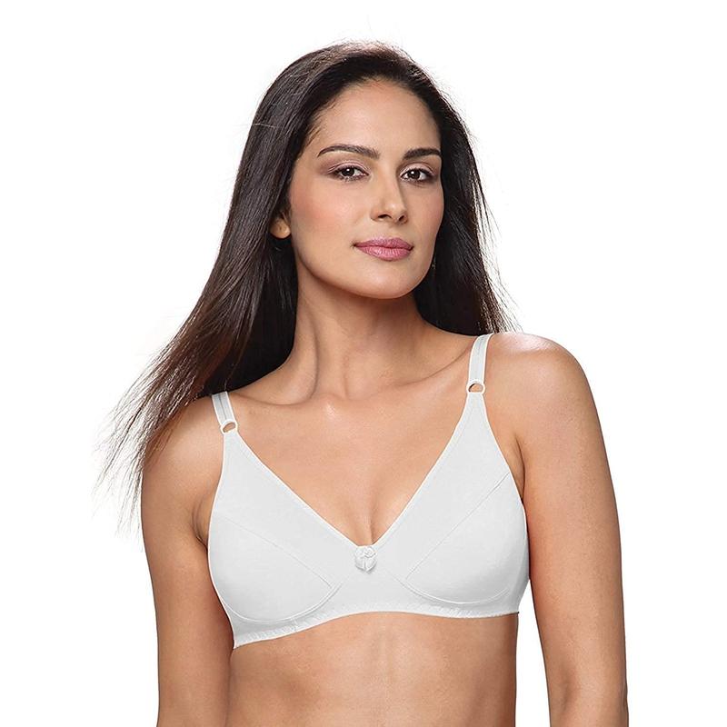 Lovable All Day Long White Cotton Bra for Women