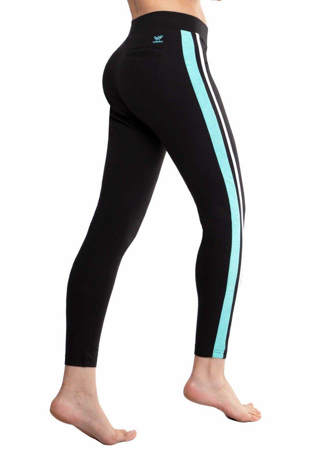 Lovable Black Cotton Gym Wear Tights Yoga Pants With Pocket – Stilento