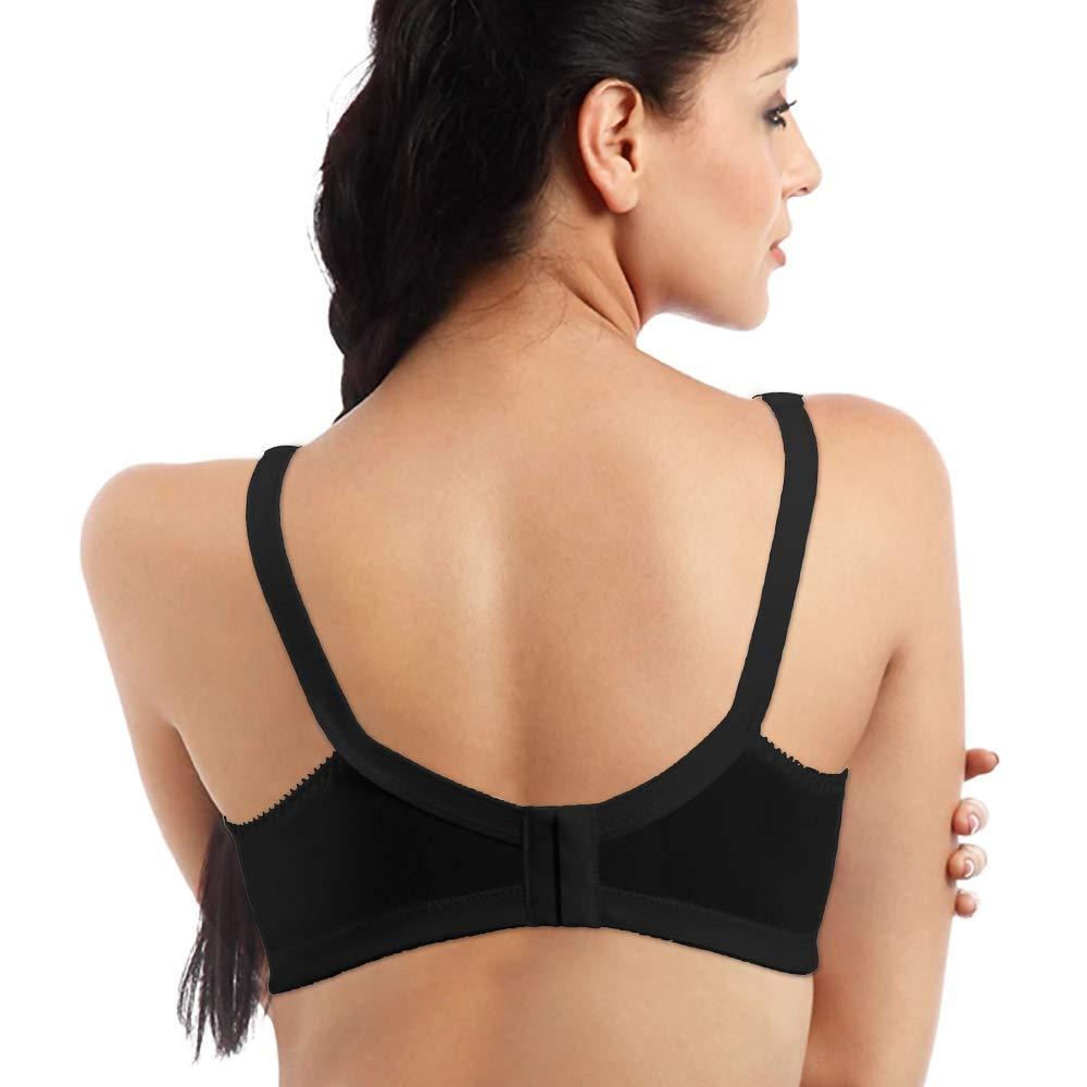 Lovable Women Cotton Black Bra Plus Size