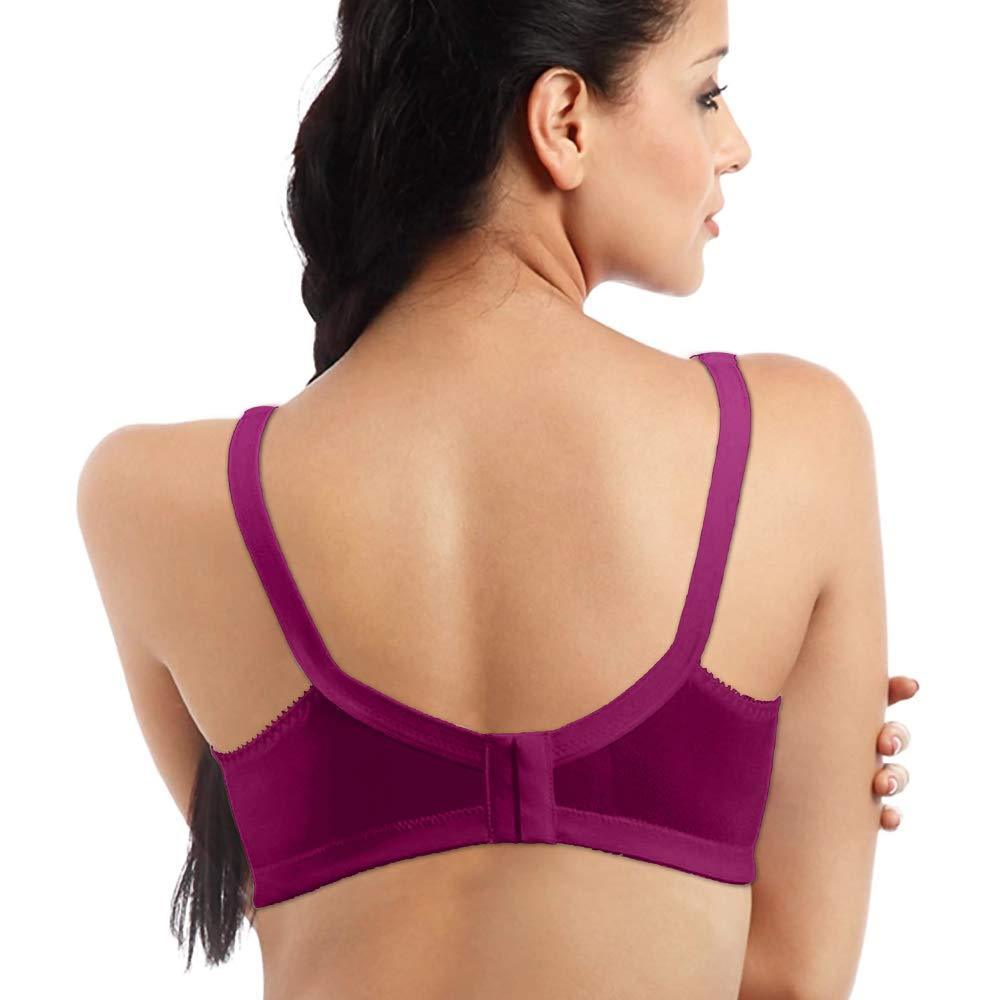 Lovable Women Full Coverage Cotton Dark Pink Big Plus Size Bra