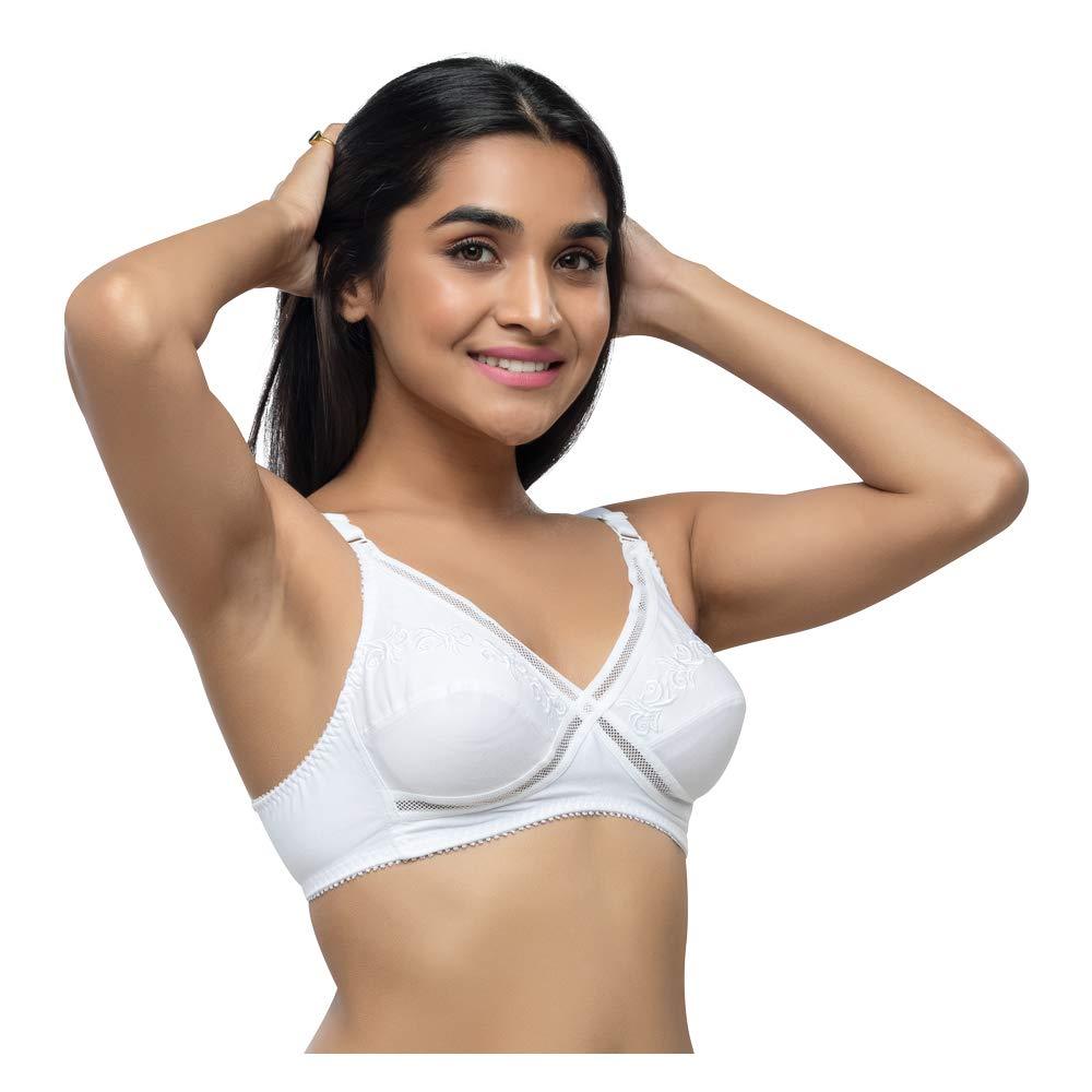 Lovable Women's All Day Long Full Coverage Cotton Bra White
