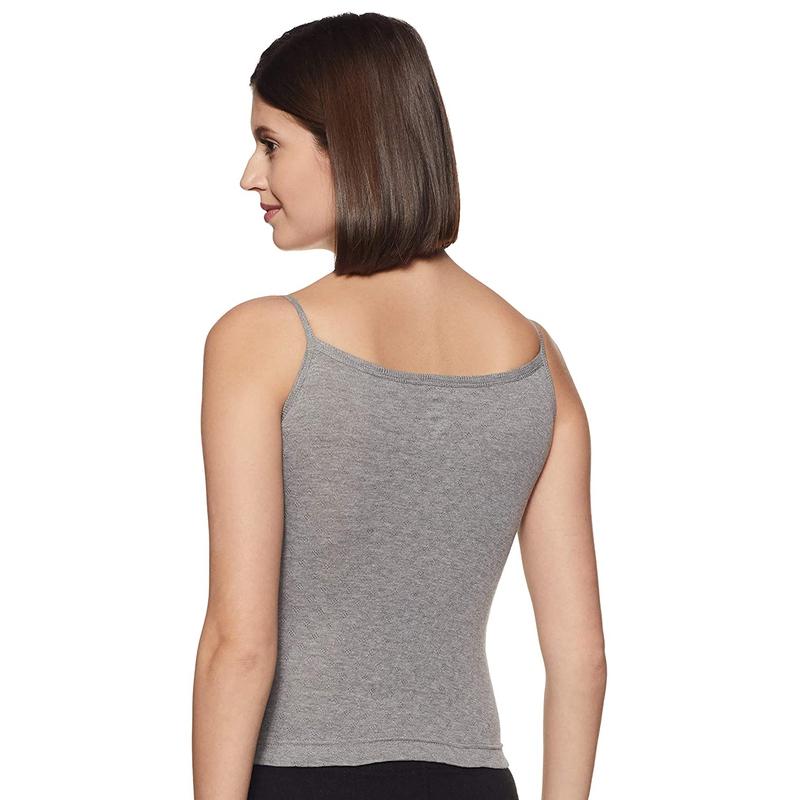 Lovable Women's Grey Thermal Spaghetti Top