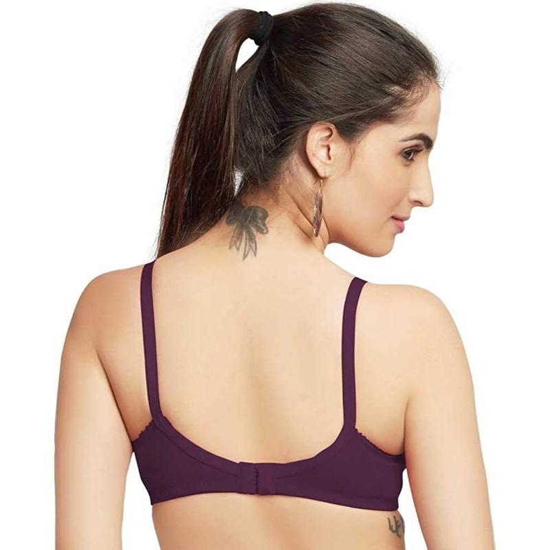 Lovable Women's Seamless Cotton Bra Purple