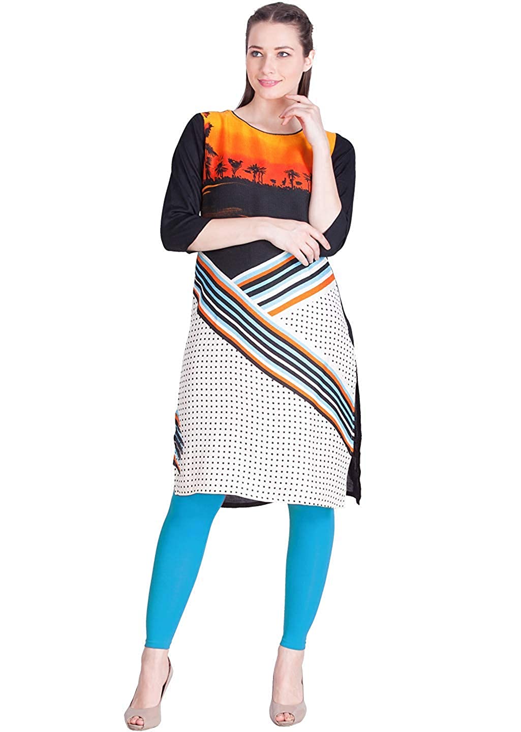 Lux Lyra Ankle Length Blue Leggings free Size for Woman