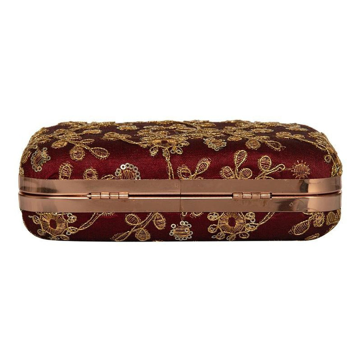 Maroon Zari Embroidery Party wear Bridal Fancy Designer clutches