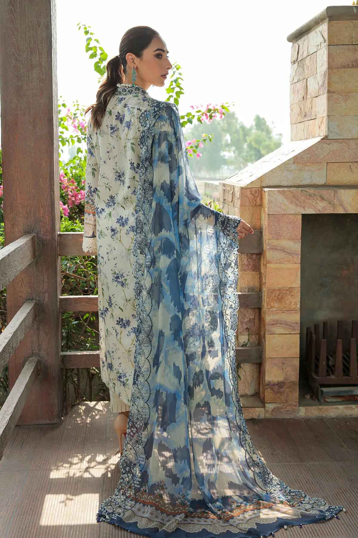 Nureh Gardenia Embroidered Lawn Pakistani Suit