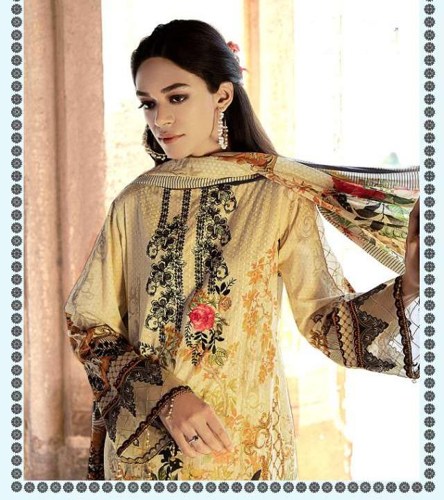 Pakistani Cotton Printed Unstitched Suit Dress Material for Women