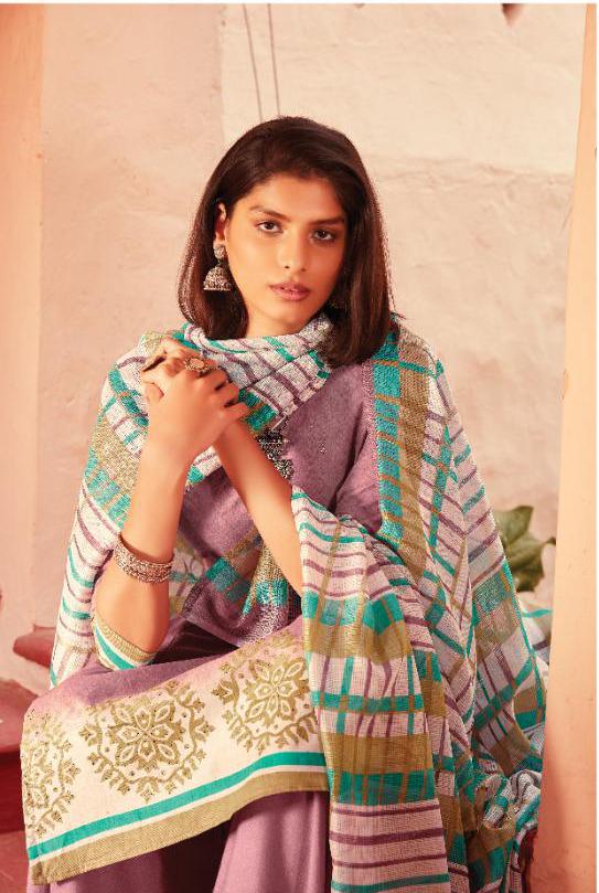 Pakistani Lawn Cotton Unstitched Suit Dress Material for Women