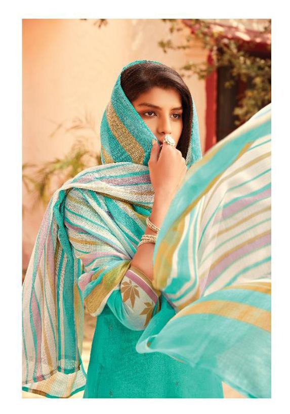 Pakistani Lawn Cotton Unstitched Suit Dress Material for Women