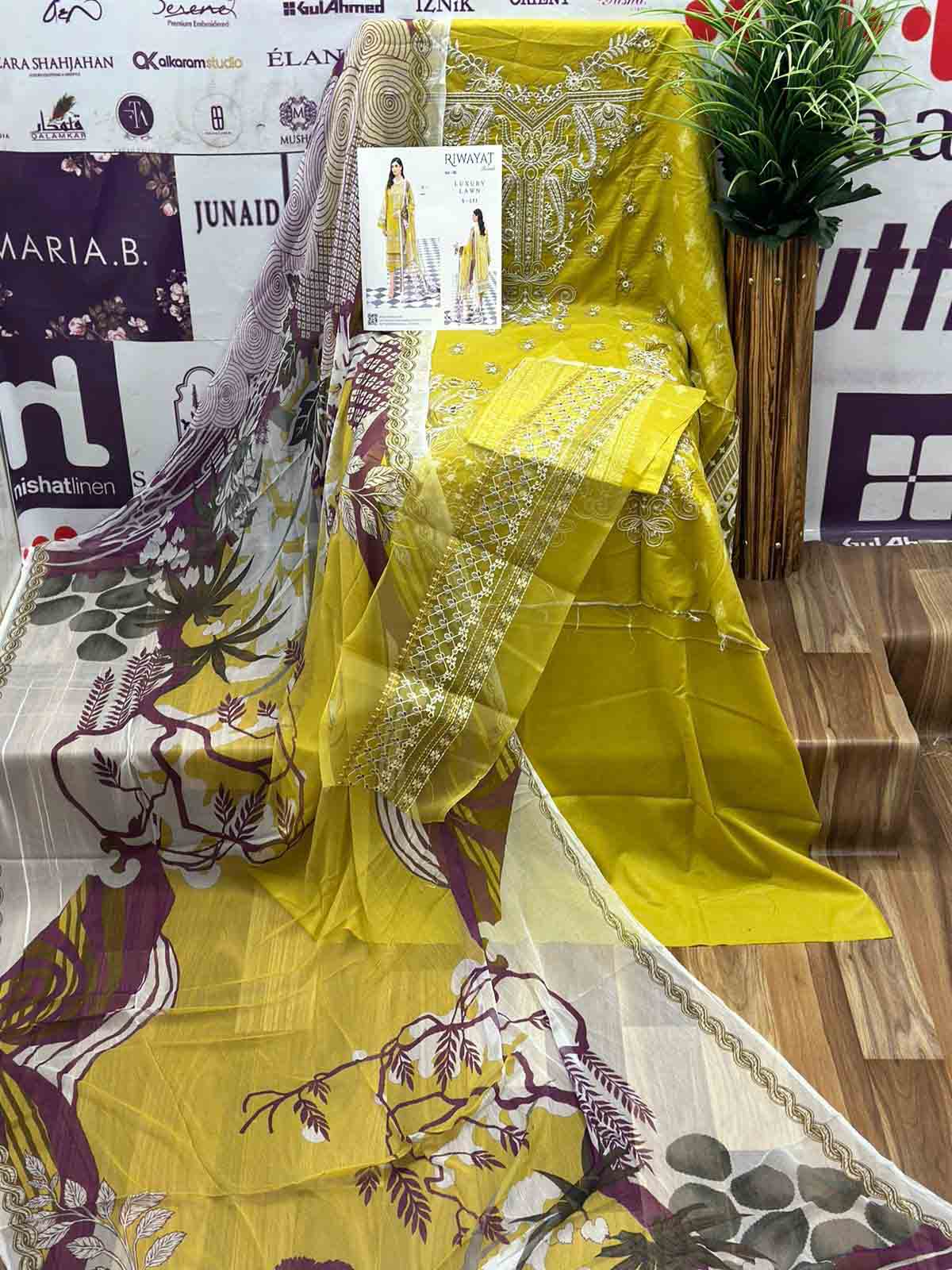 Ramsha Riwayat Luxury Lawn Vol 5 Pakistani Unstitched Suit Y-511