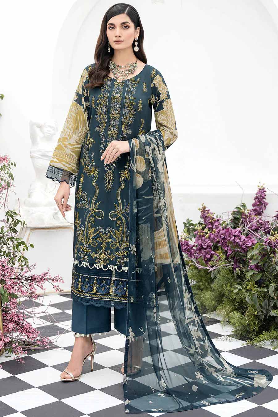 Unstitched lawn suits clearance uk