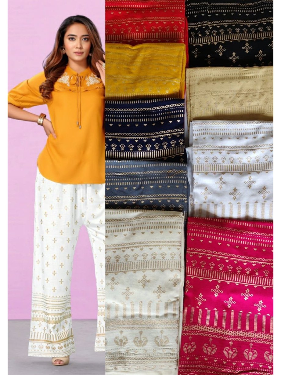 Printed Casual Heavy Rayon Palazzo for women