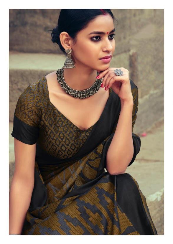 Pure Kota Silk Designer Black Women Saree with Zari Work