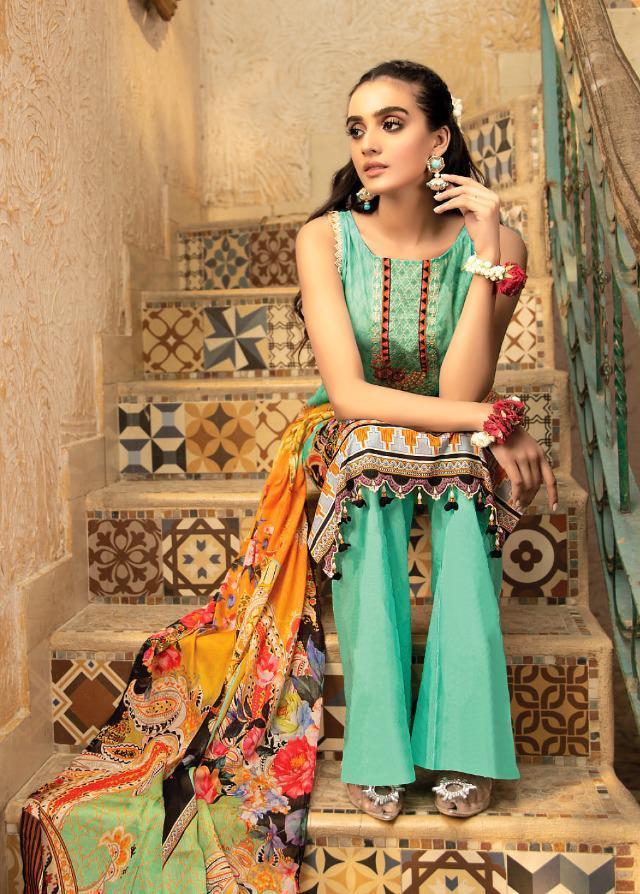 Pure Lawn Digital Style Printed Karachi Dress Material
