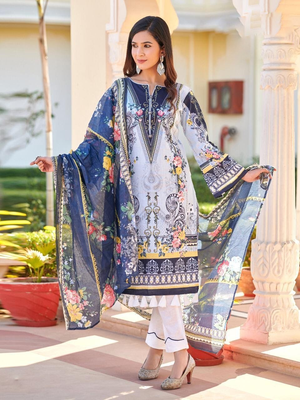 Pure Lawn Printed Women Suit Karachi Dress Material