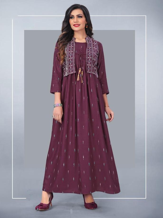 Rayon Women's Kurtis With Koti Set