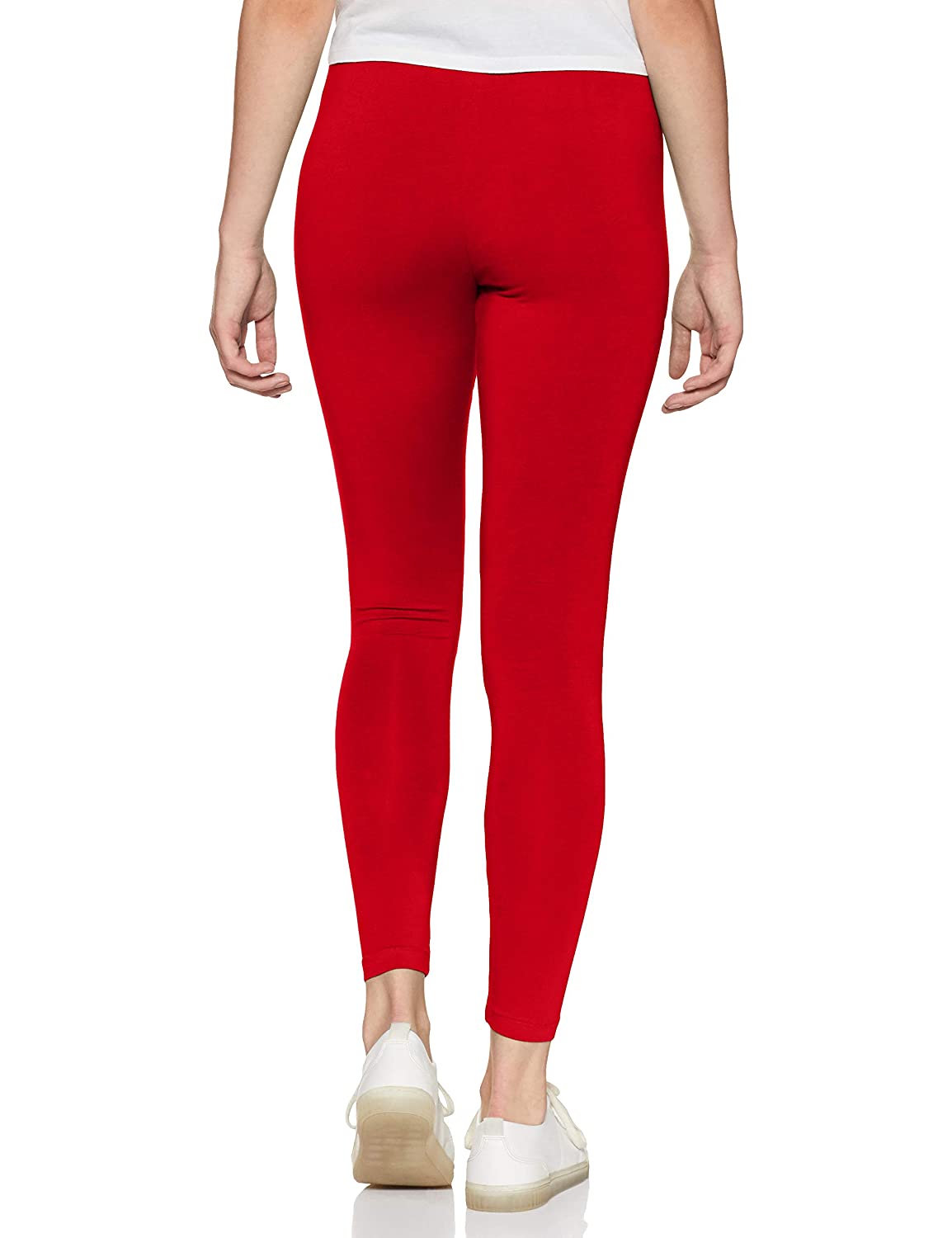 Red Cotton Leggings for Woman