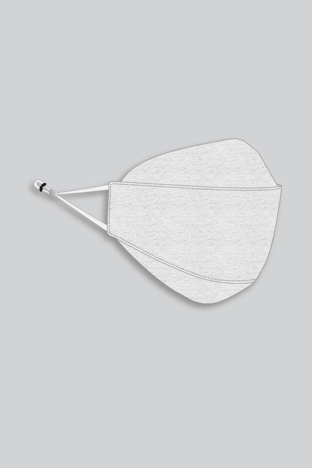 Reusable Cotton Face Mask Light Grey for Ladies (Pack of 3)