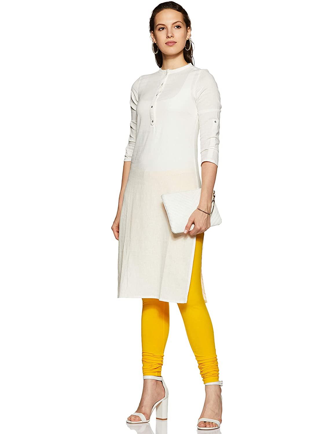 Rupa churidar Yellow Cotton Leggings for Woman