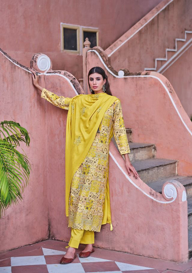 Ganga Pashmina Winter Woolen Salwar Suit Material for Ladies – Stilento