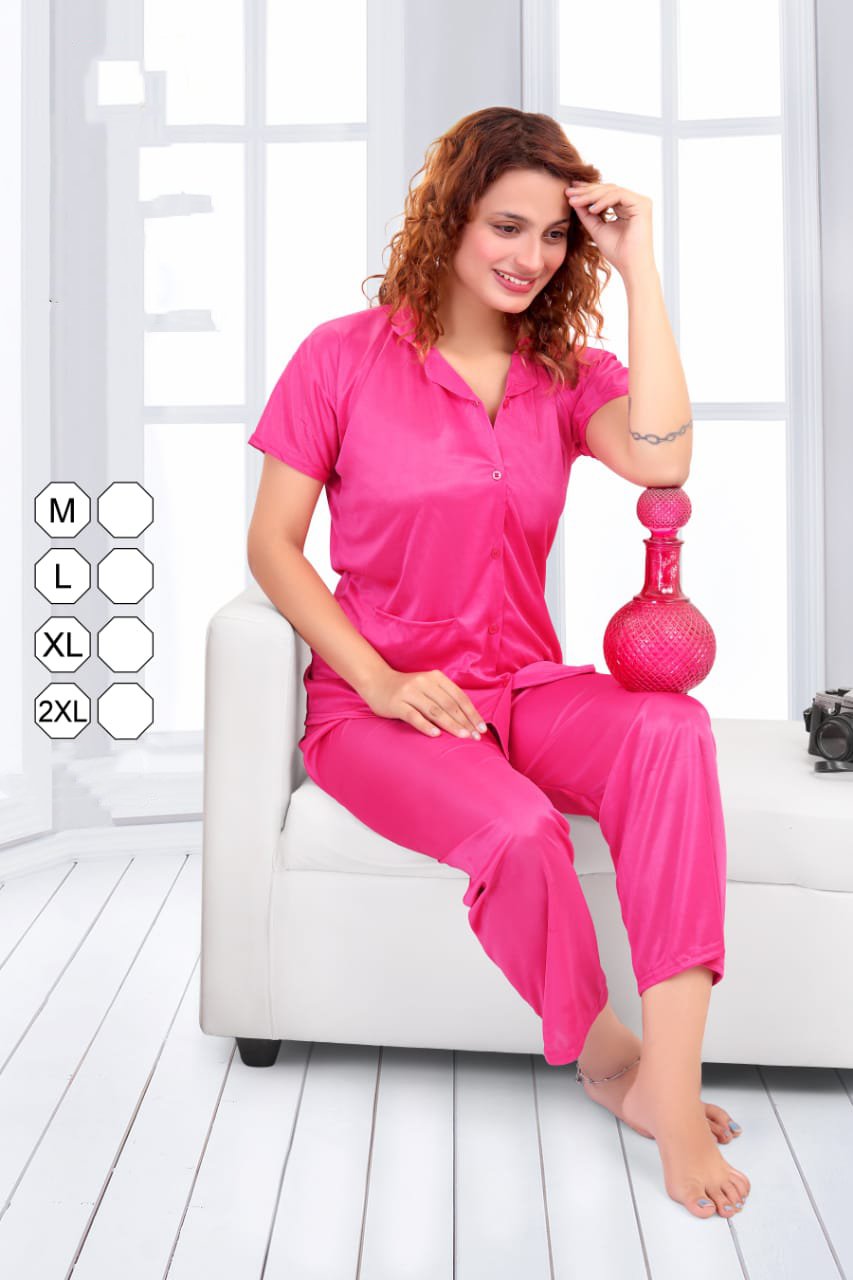 Satin night suits Combo Set for women
