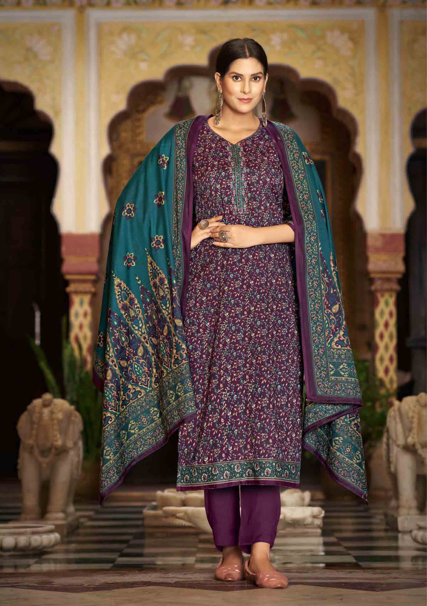Buy Woolen Pashmina Spun Unstitched Winter Suits Set Dress Materials Stilento Buy Woolen Pashmina Spun Unstitched Winter Suits Set Dress Materials Stilento